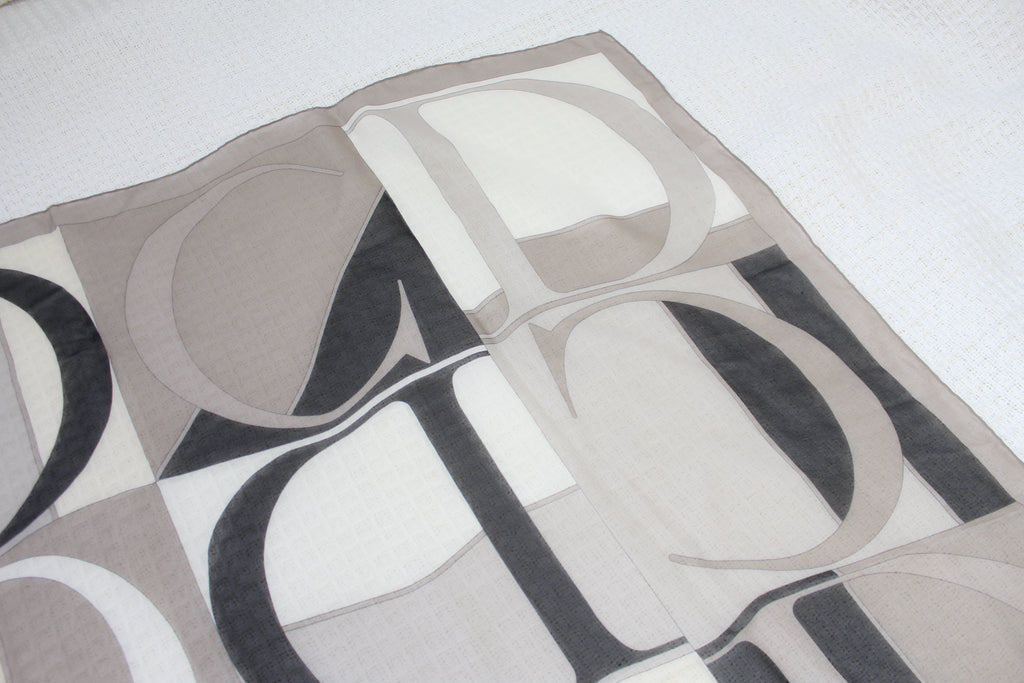 Christian Dior CD Logo Large Silk Square Scarf
