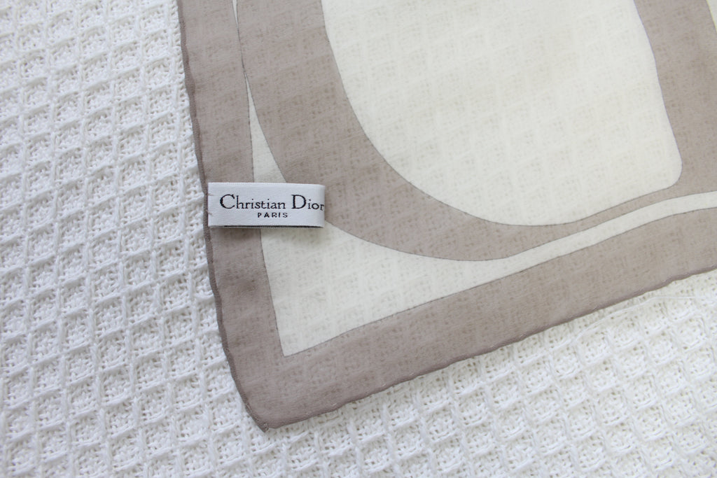 Christian Dior CD Logo Large Silk Square Scarf