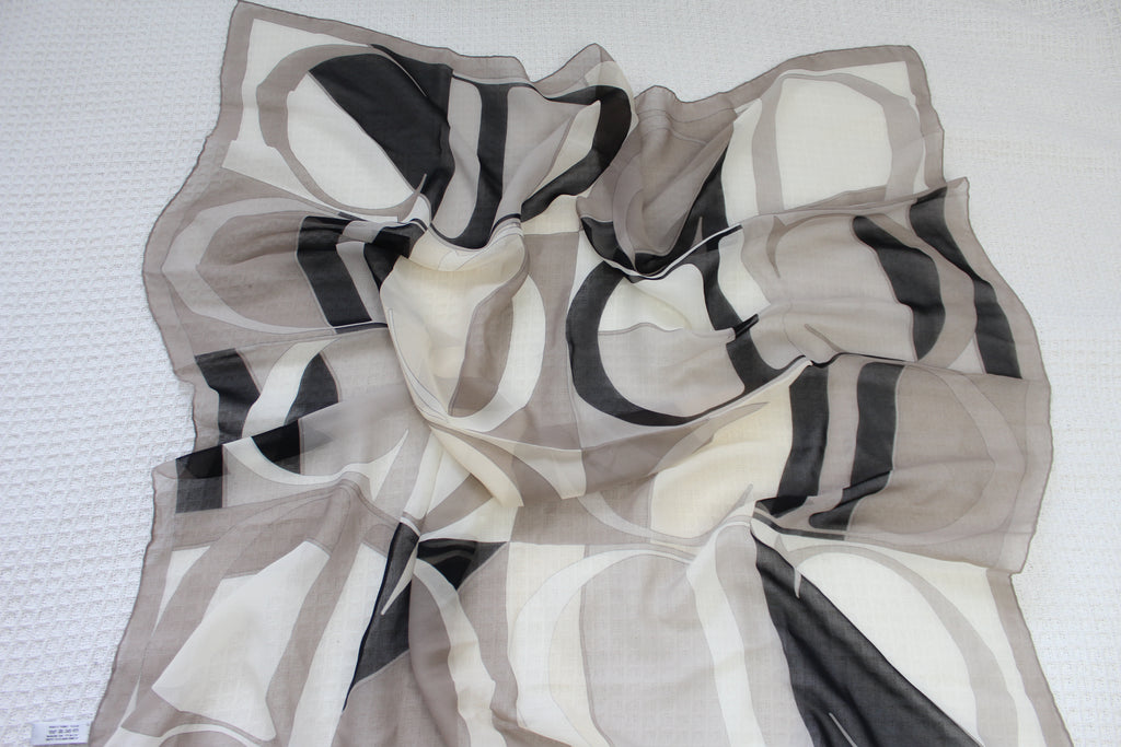 Christian Dior CD Logo Large Silk Square Scarf