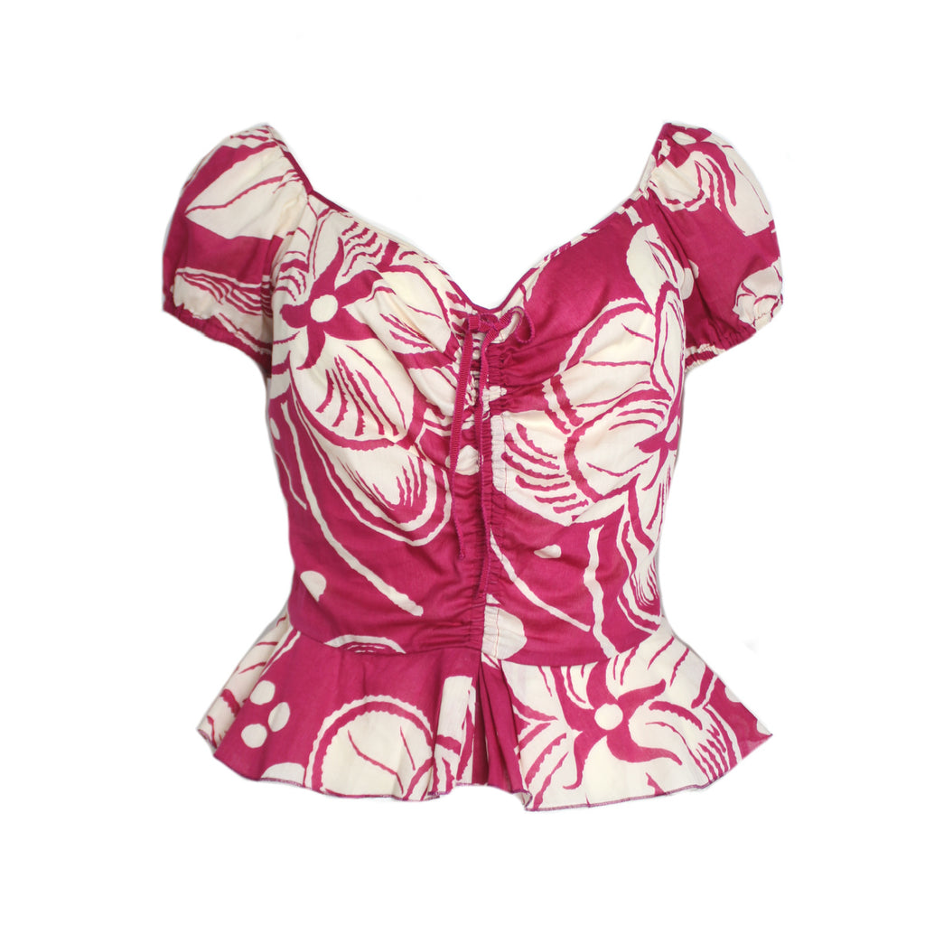 Moschino Cheap And Chic Pink Peplum Top Small