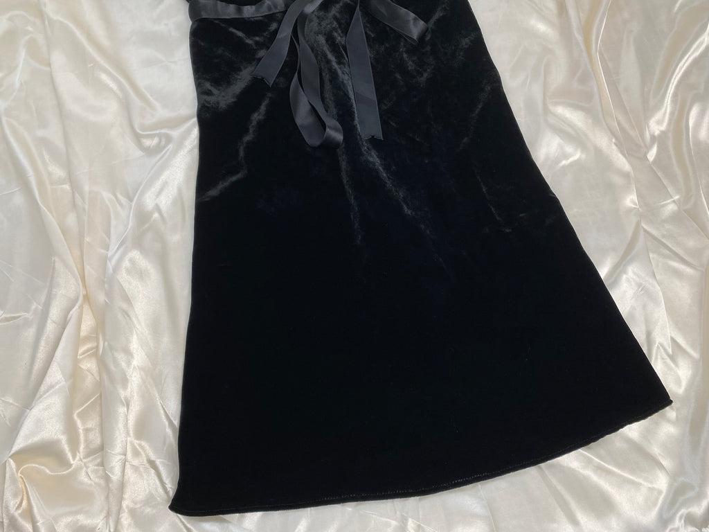 Blumarine Blugirl Black Velvet Bow Dress