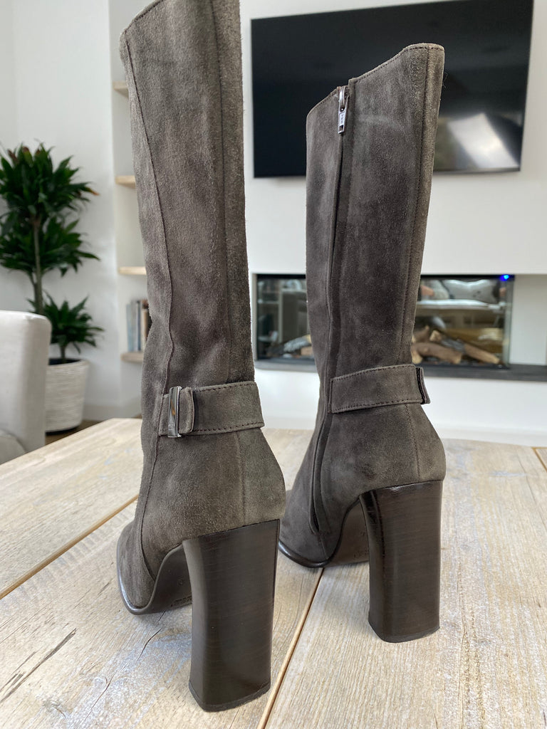 Gucci Dark Grey Suede Boots Size 35