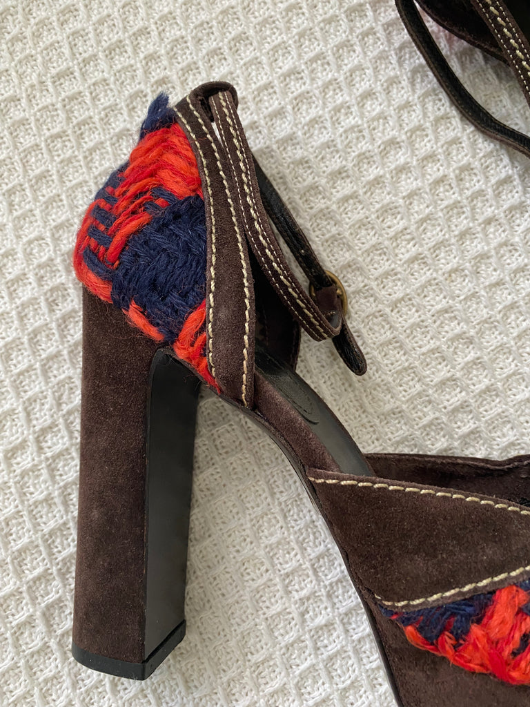 Miu Miu Wool Platforms Heels EU 37.5