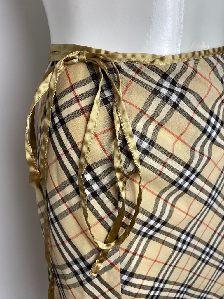 Burberry Nova Check Wrap Skirt