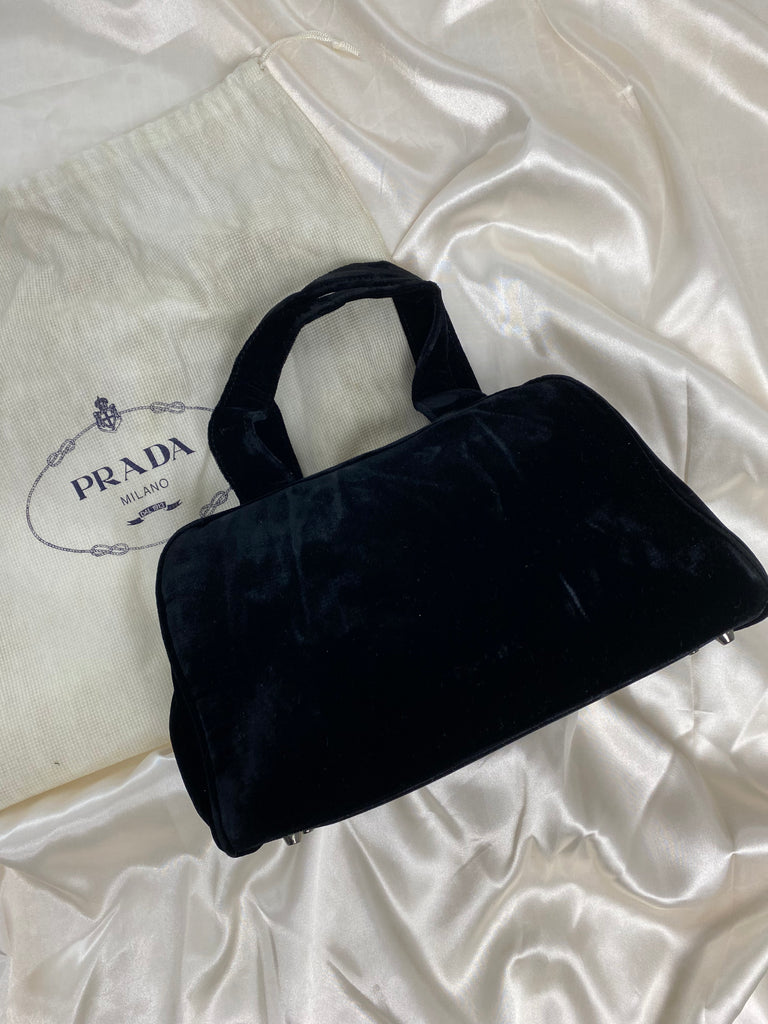 Prada Black Velvet Handbag