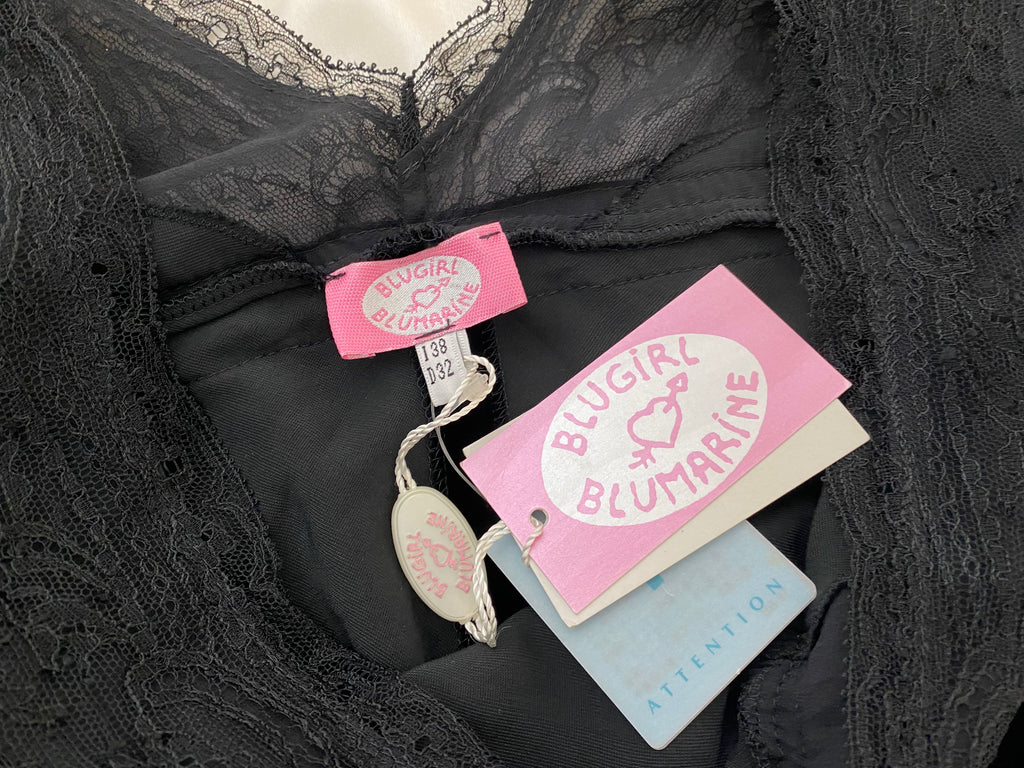 Blumarine Blugirl Black Velvet Bow Dress