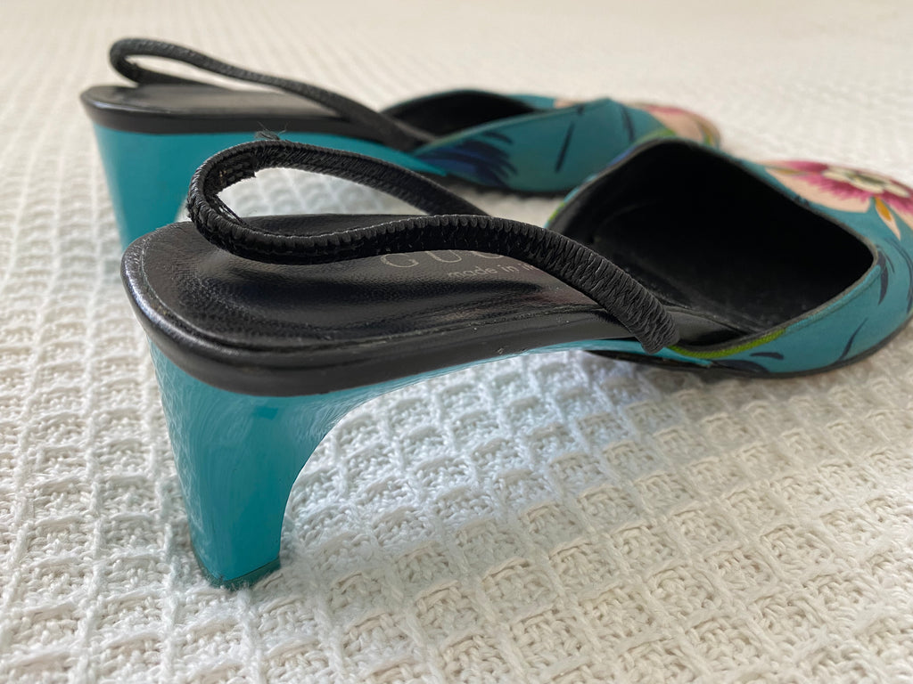 Gucci by Tom Ford SS99 Floral Mule Heels EU 36