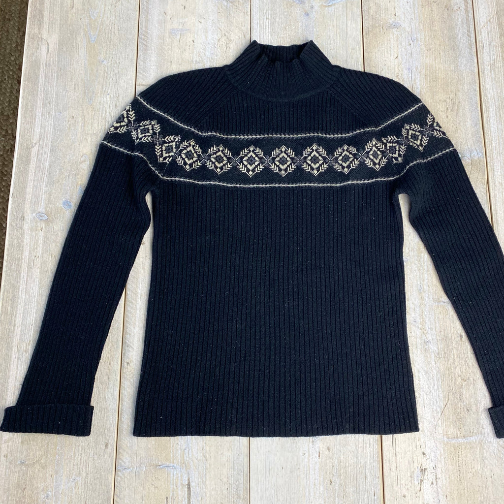 DKNY Black Wool High Neck Sweater