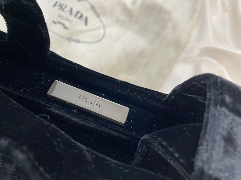 Prada Black Velvet Handbag