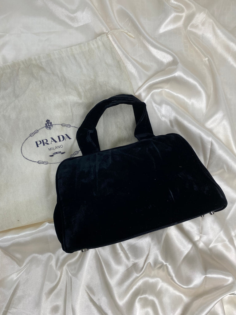 Prada Black Velvet Handbag