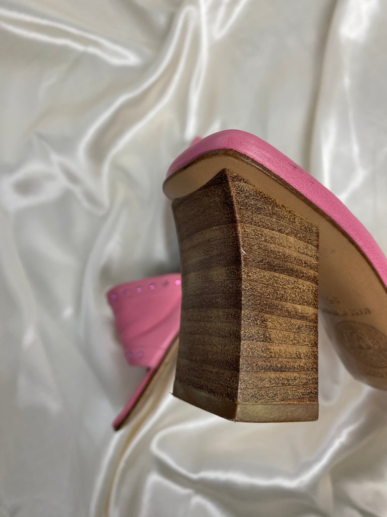 Gianni Versace Hot Pink Leather Mules 36