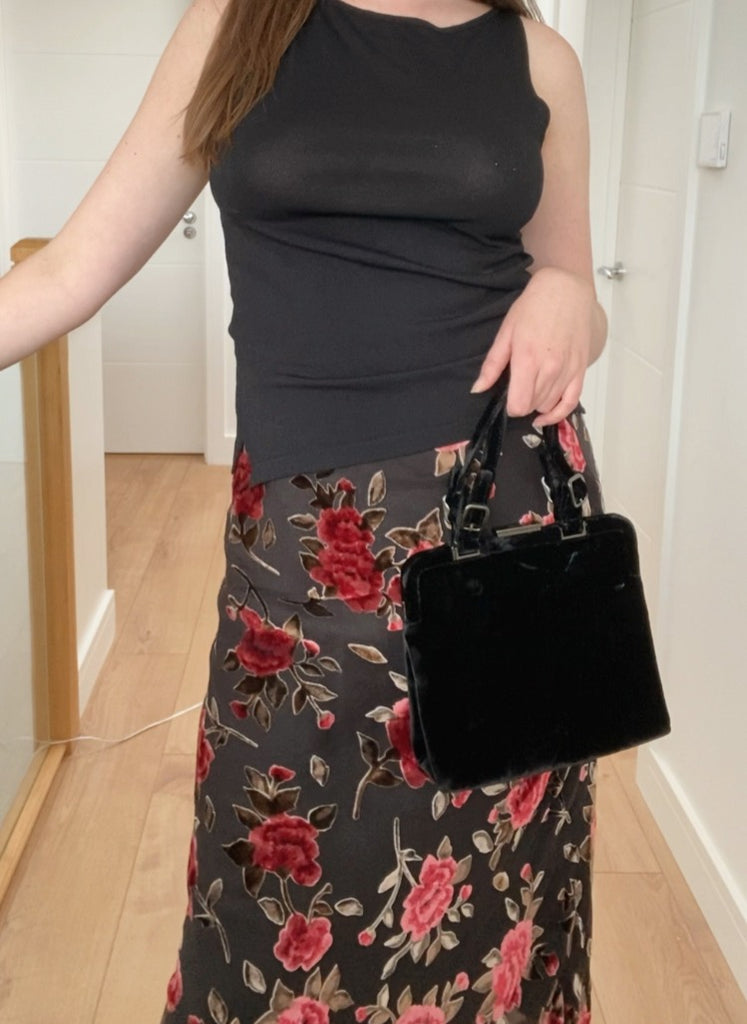Prada 90's Black Velvet Handbag
