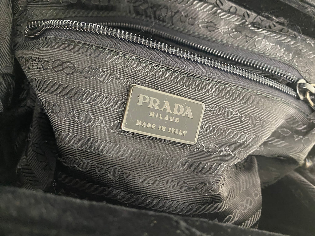 Prada Black Velvet Handbag