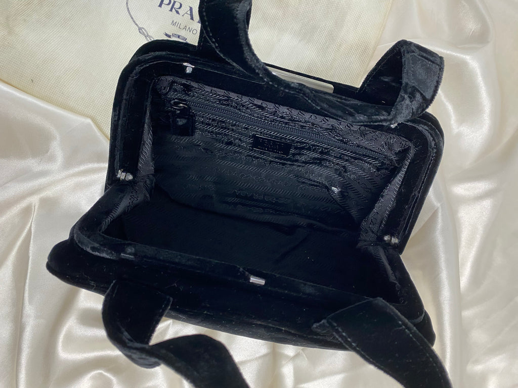Prada Black Velvet Handbag