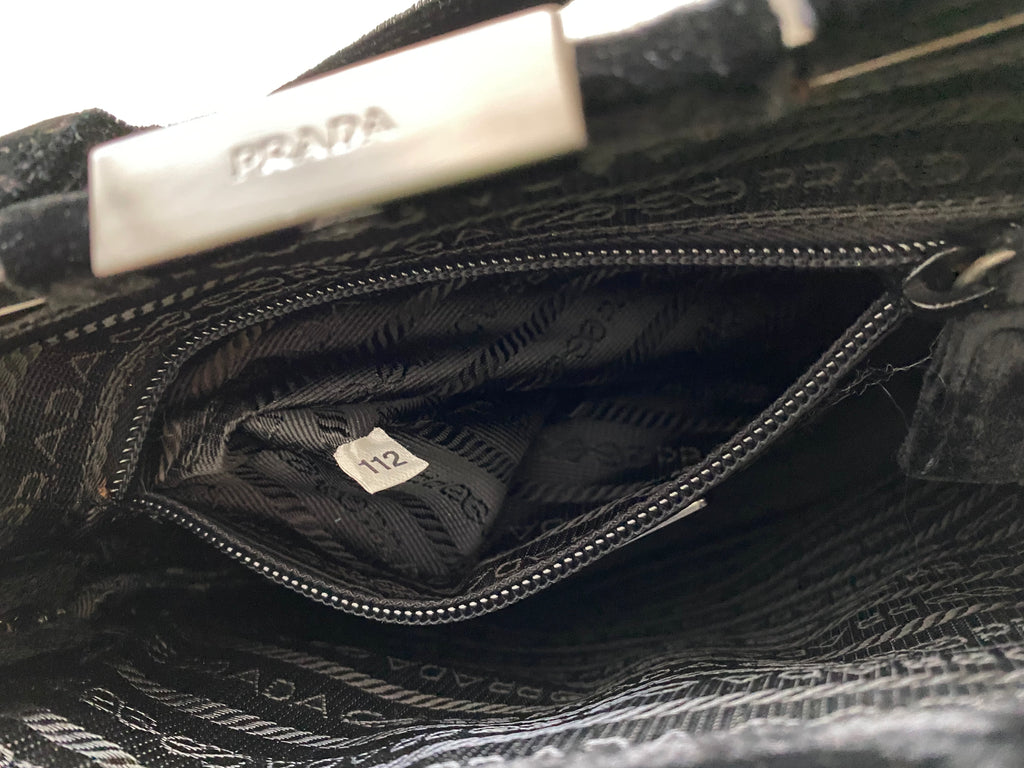 Prada 90's Black Velvet Handbag