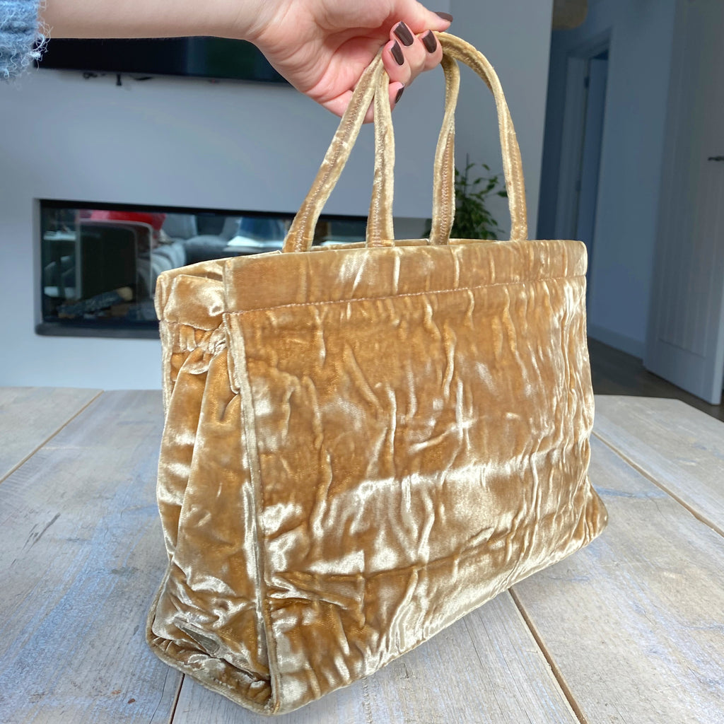 Prada Brown Velvet Handbag