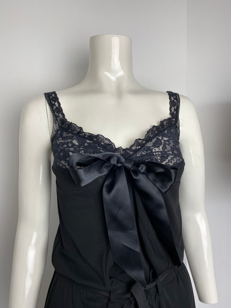 Dolce & Gabbana Black Bow Lace Dress
