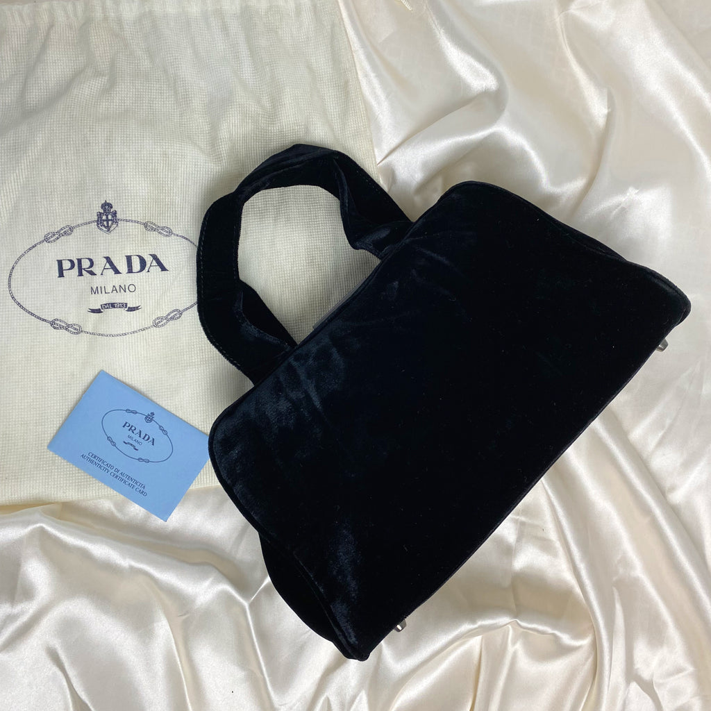 Prada Black Velvet Handbag