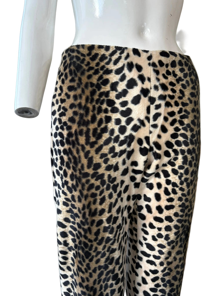 DKNY Furry Leopard Print Pants