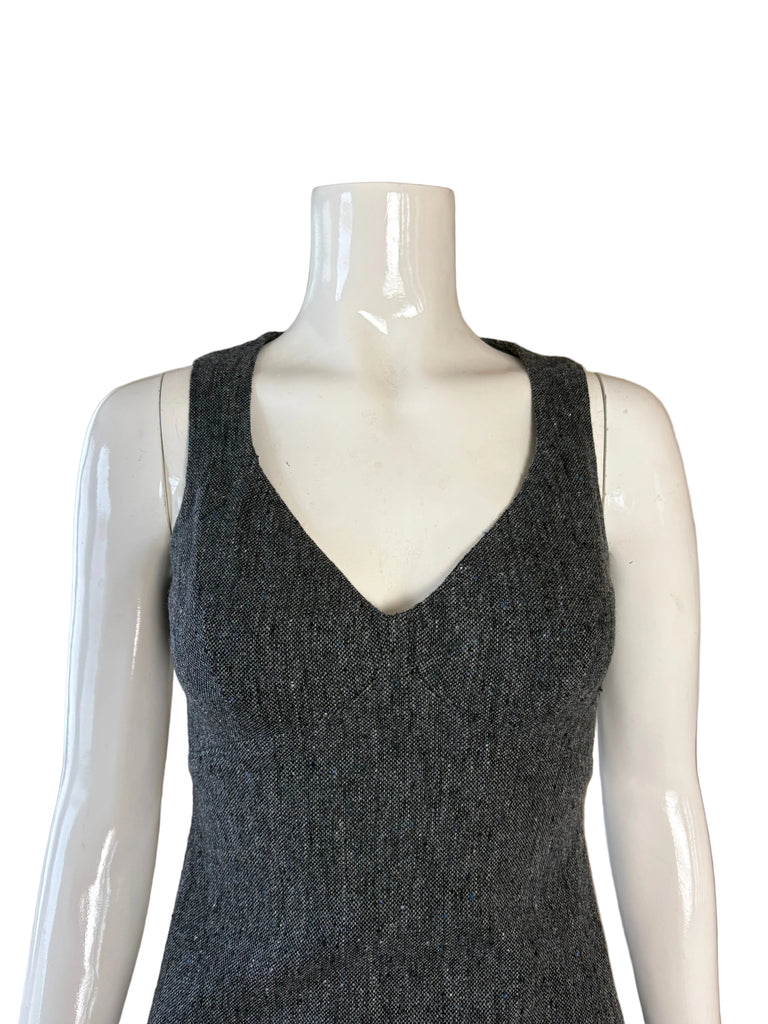 Versus Versace Grey Wool A Line Dress