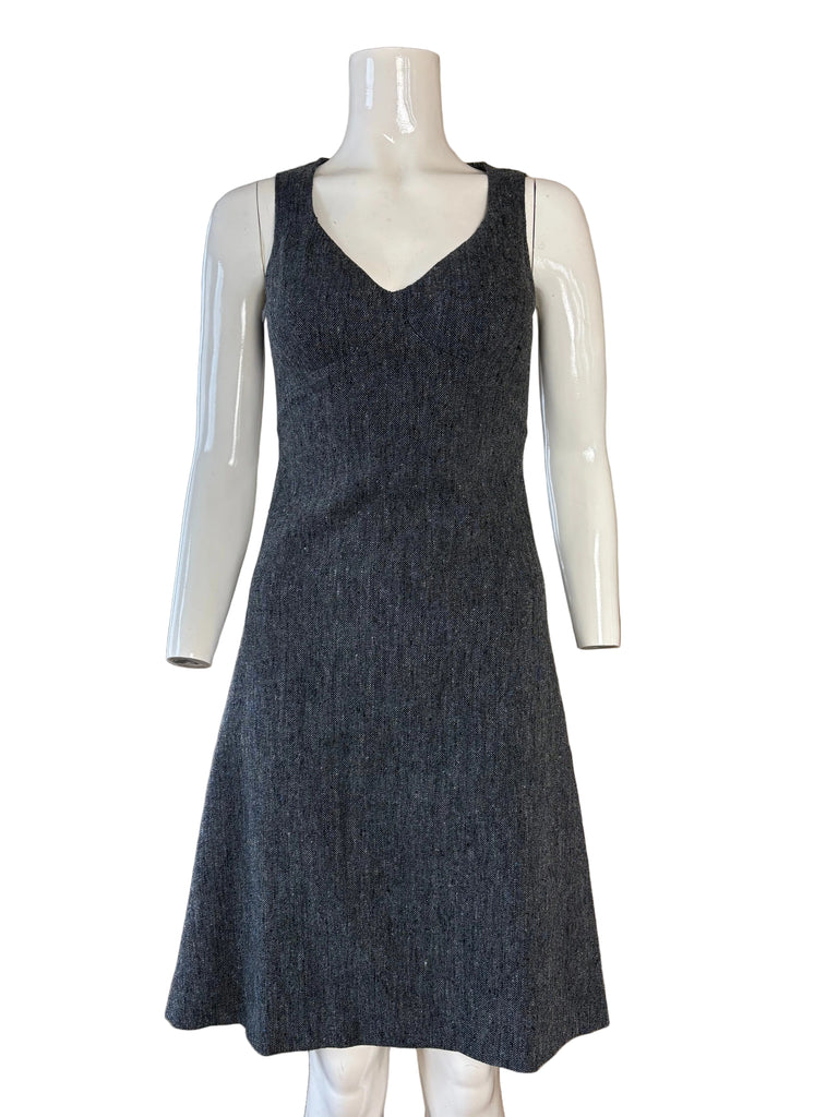 Versus Versace Grey Wool A Line Dress
