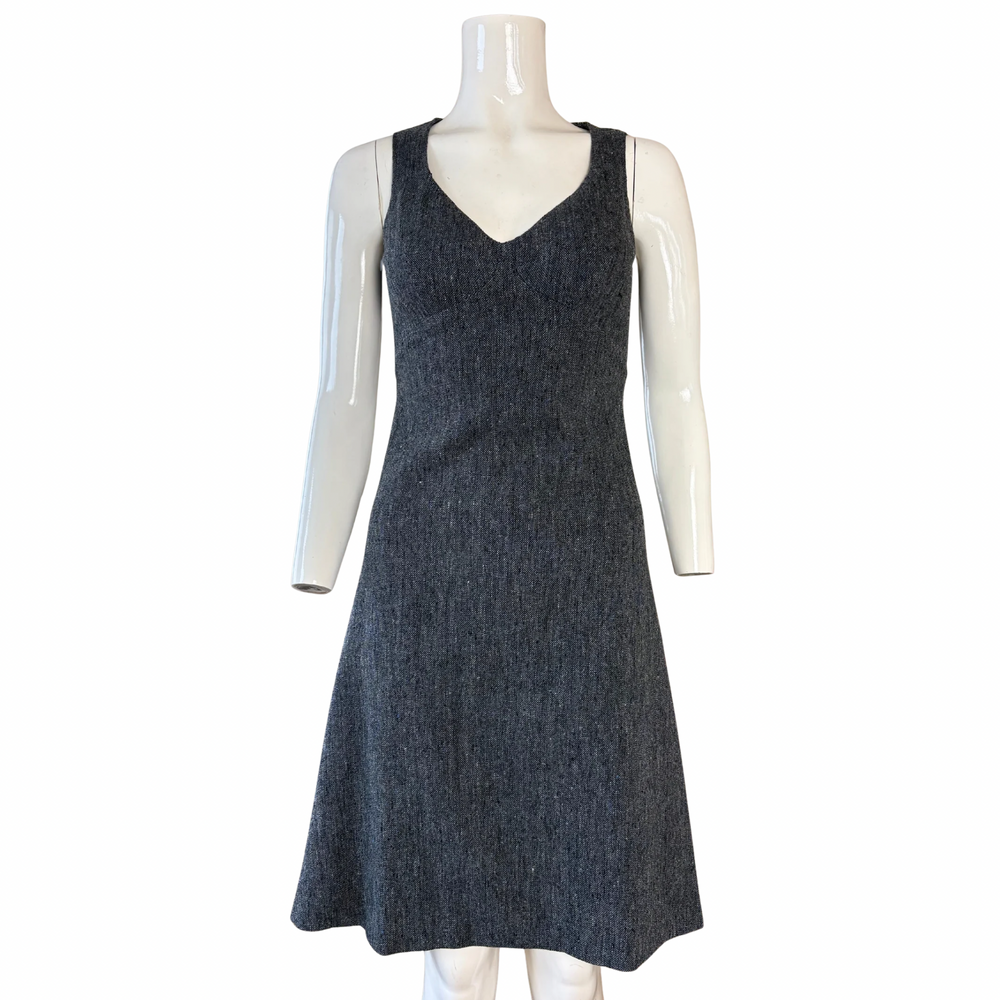 Versus Versace Grey Wool A Line Dress