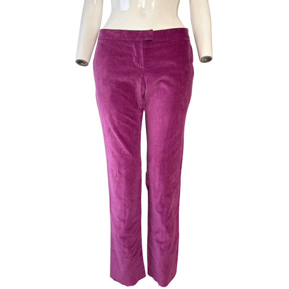 Just Cavalli Purple Velvet Straight Leg Pants