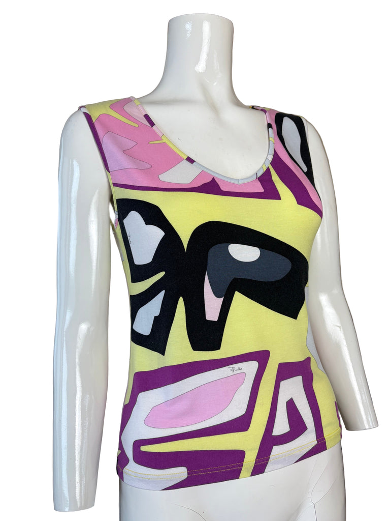 Emilio Pucci Bright Pattern Tank Top