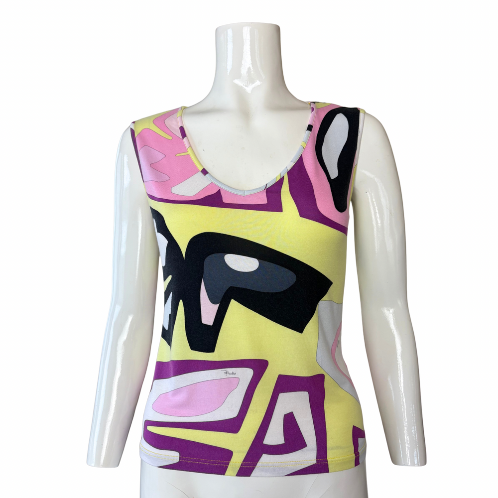 Emilio Pucci Bright Pattern Tank Top