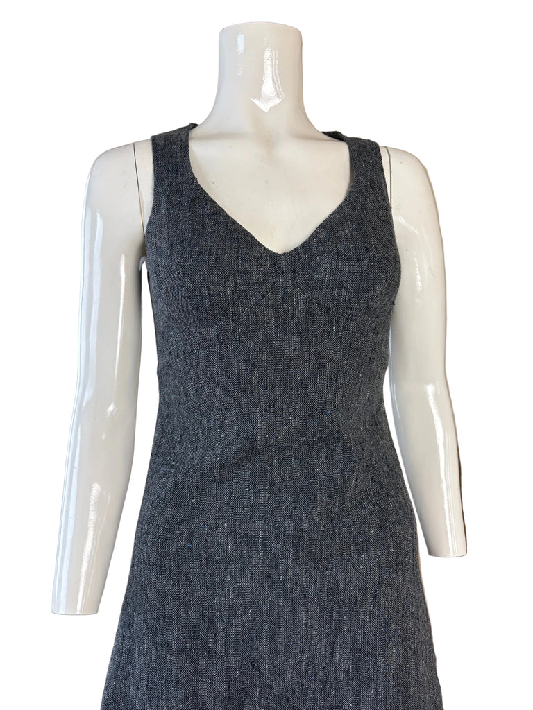 Versus Versace Grey Wool A Line Dress
