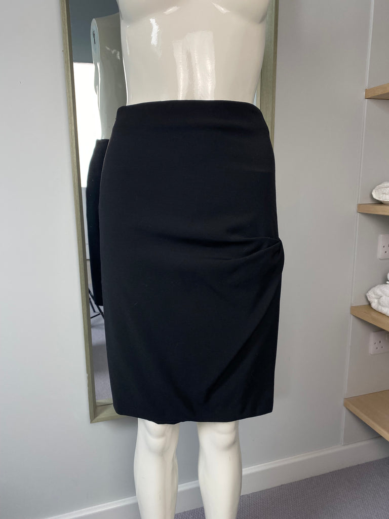 Gianni Versace Black Ruched Skirt