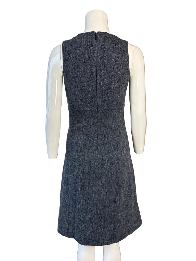 Versus Versace Grey Wool A Line Dress