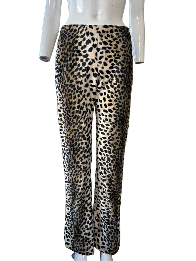 DKNY Furry Leopard Print Pants