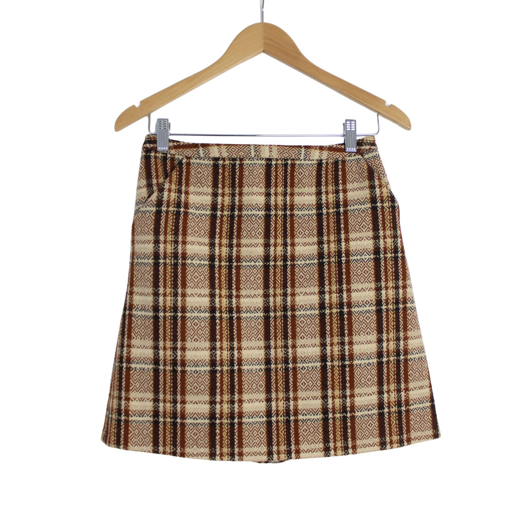 Dolce & Gabbana Wool Check Mini Skirt