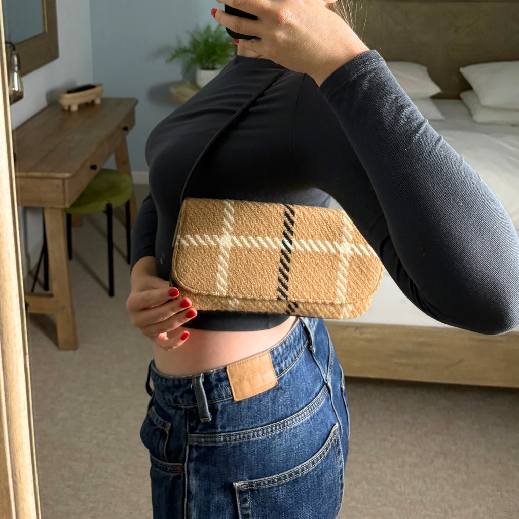 Dolce & Gabbana Plaid Check Shoulder Bag