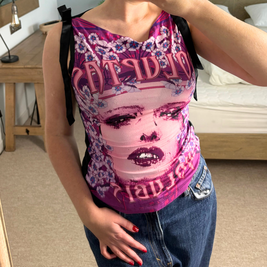 Dolce & Gabbana 'Voluptas Volubis' Face Sleeveless Tank