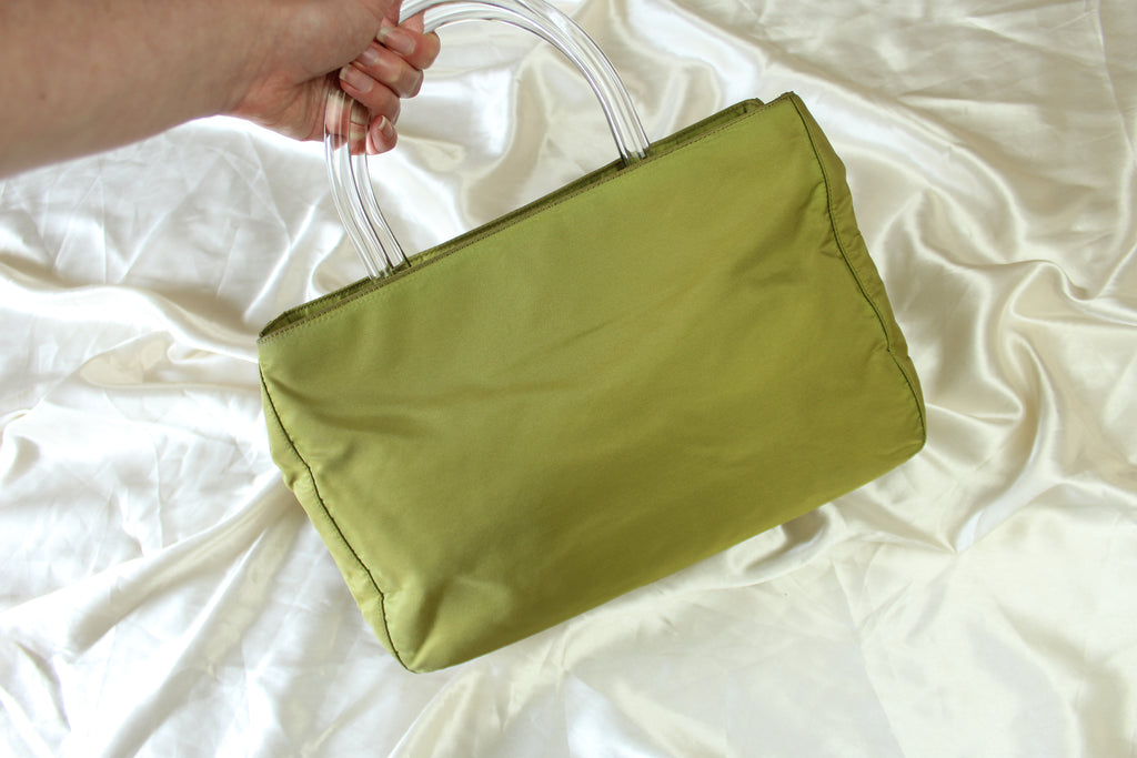 Prada Green Nylon Plex Tote Bag