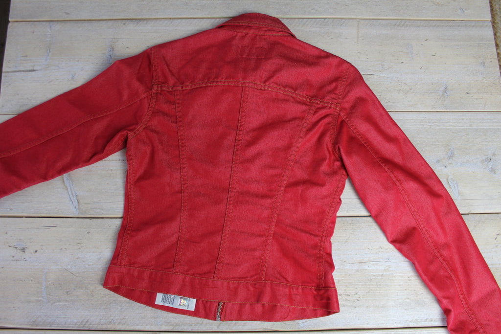 Dolce & Gabbana Red Fitted Zip Up Jacket