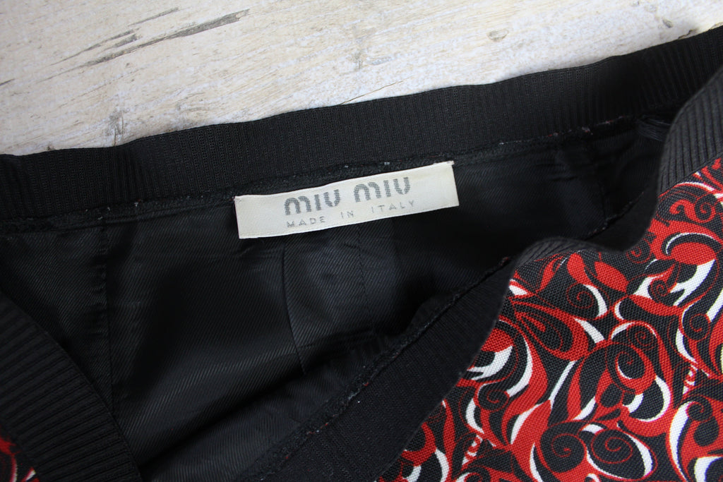 Miu Miu Fall Winter 2000 Abstract Swirl Pencil Skirt