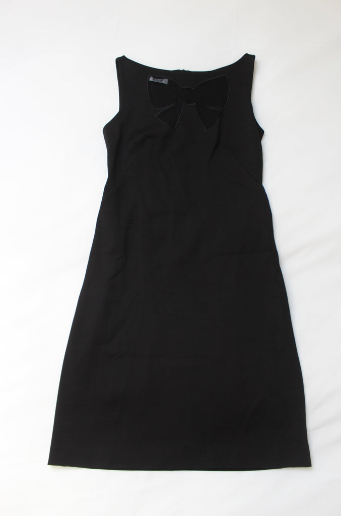 Moschino Cheap & Chic Black Bow Mesh Dress
