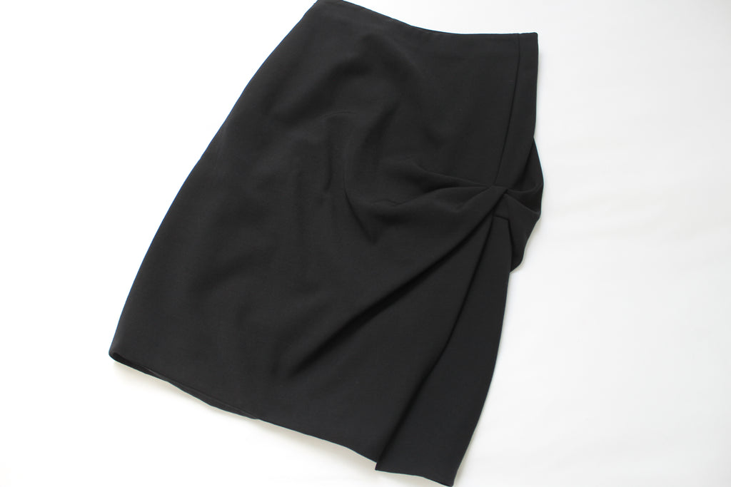 Gianni Versace Black Ruched Skirt