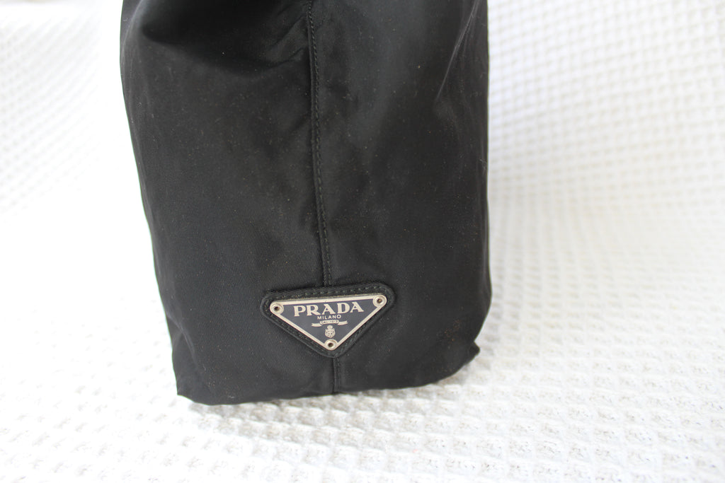 Prada Black Tessuto Nylon Plex Handle Bag