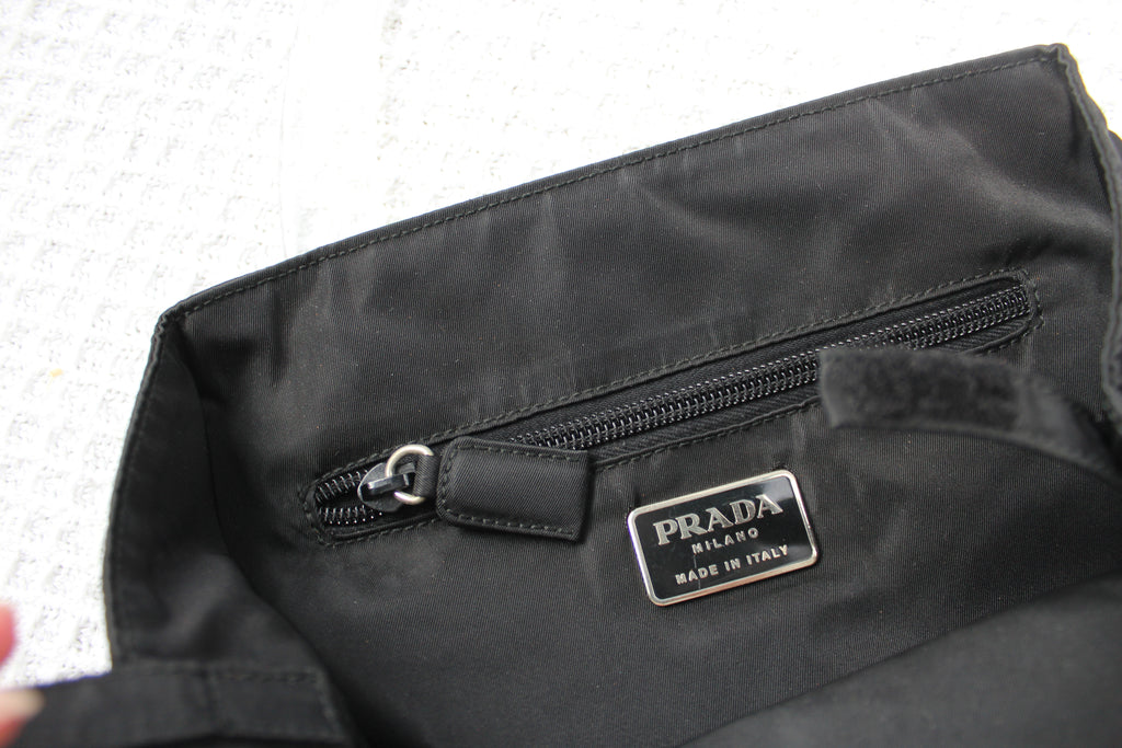 Prada Black Tessuto Nylon Plex Handle Bag