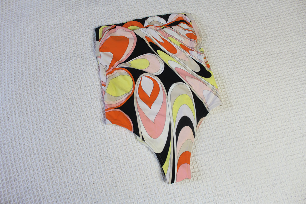 Emilio Pucci Pattern Strapless Swimsuit