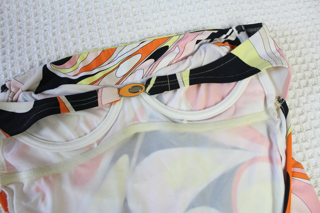 Emilio Pucci Pattern Strapless Swimsuit