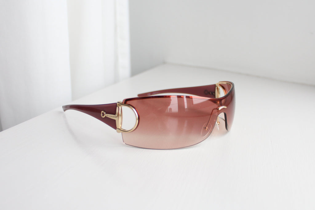 Gucci 2712/S Pink & Gold Shield Sunglasses