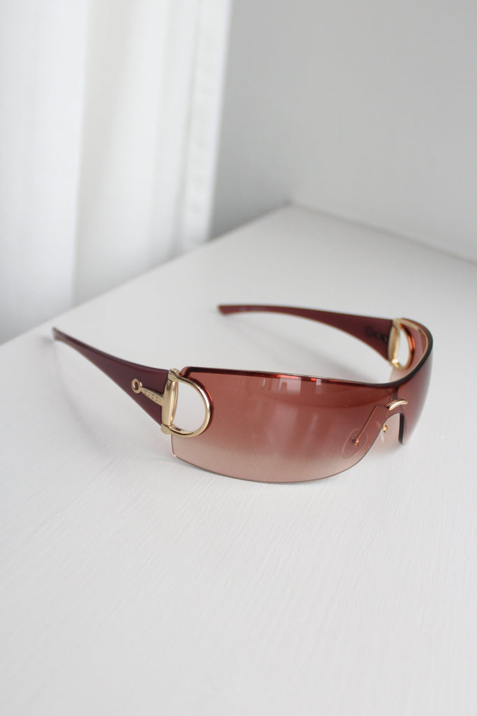 Gucci 2712/S Pink & Gold Shield Sunglasses