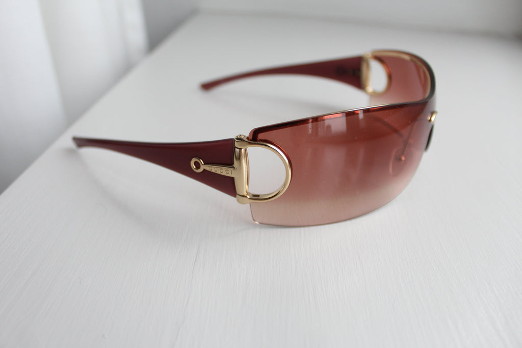 Gucci 2712/S Pink & Gold Shield Sunglasses