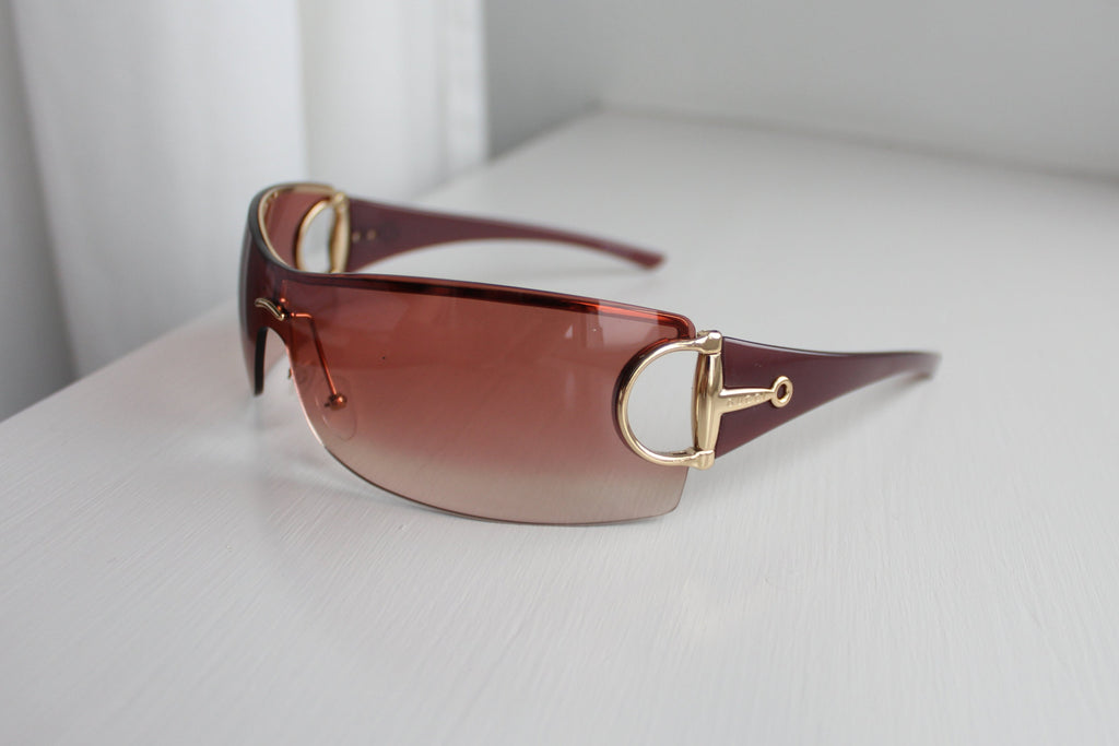 Gucci 2712/S Pink & Gold Shield Sunglasses