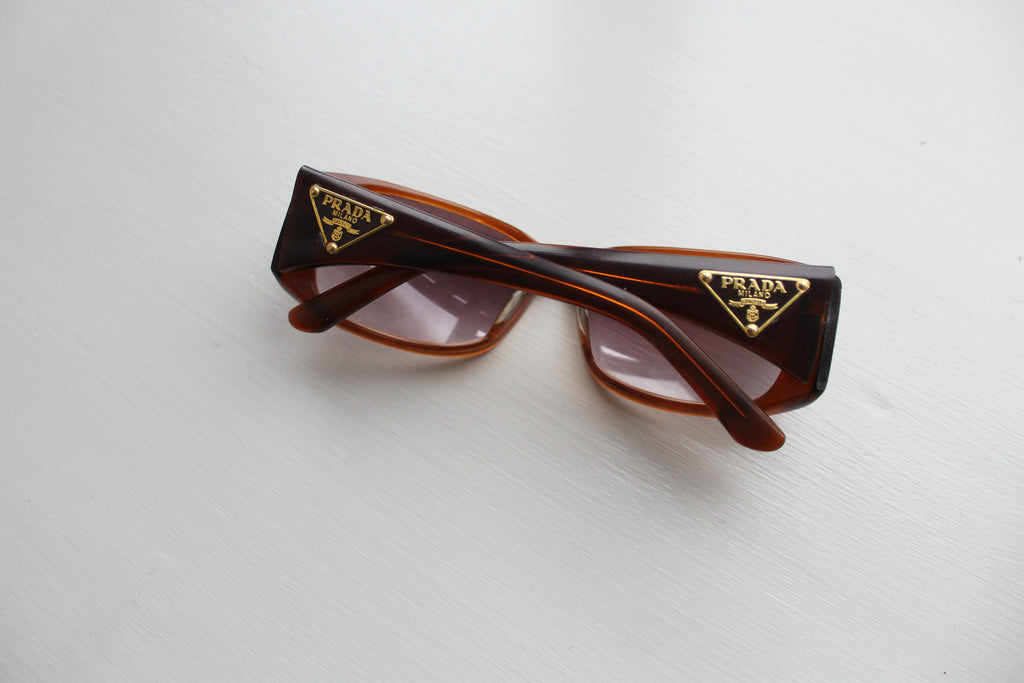 Prada SPR13M Brown Logo Sunglasses